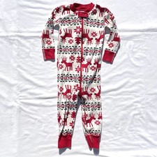 Hanna Andersson Christmas One Piece Pajamas 85 US 2T Holiday Toddler Unisex