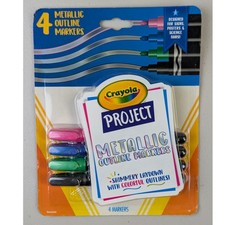 Crayola Project Metallic Outline Markers Colorful Shimmery School Posters Signs