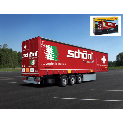 Curtainside Trailer Schoeni Ch Kit 1:24 Italeri Kit Camion -D- Neues Modell-image