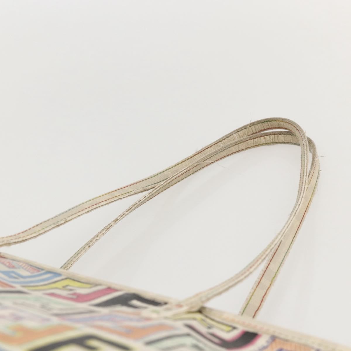 FENDI Zucca Canvas Tote Bag PVC Multicolor Gold Auth 175608 | eBay