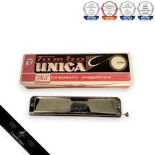 TOMBO No.1244 UNICA C 22 Hole Chromatic Harmonica with Cover Plate