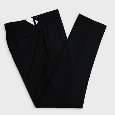 NTW Banana Republic Mens Dress Pants 30X32 (32x30) Black Poly Blend Tailored