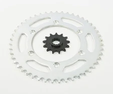 13 Tooth Front and 47 Tooth Rear Silver Sprocket fits Suzuki DR-Z250 2001 - 2007