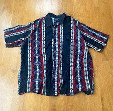 Vintage Wrangler Western Wear Brushpopper Short Sleeve Men s 2XL Western Aztec