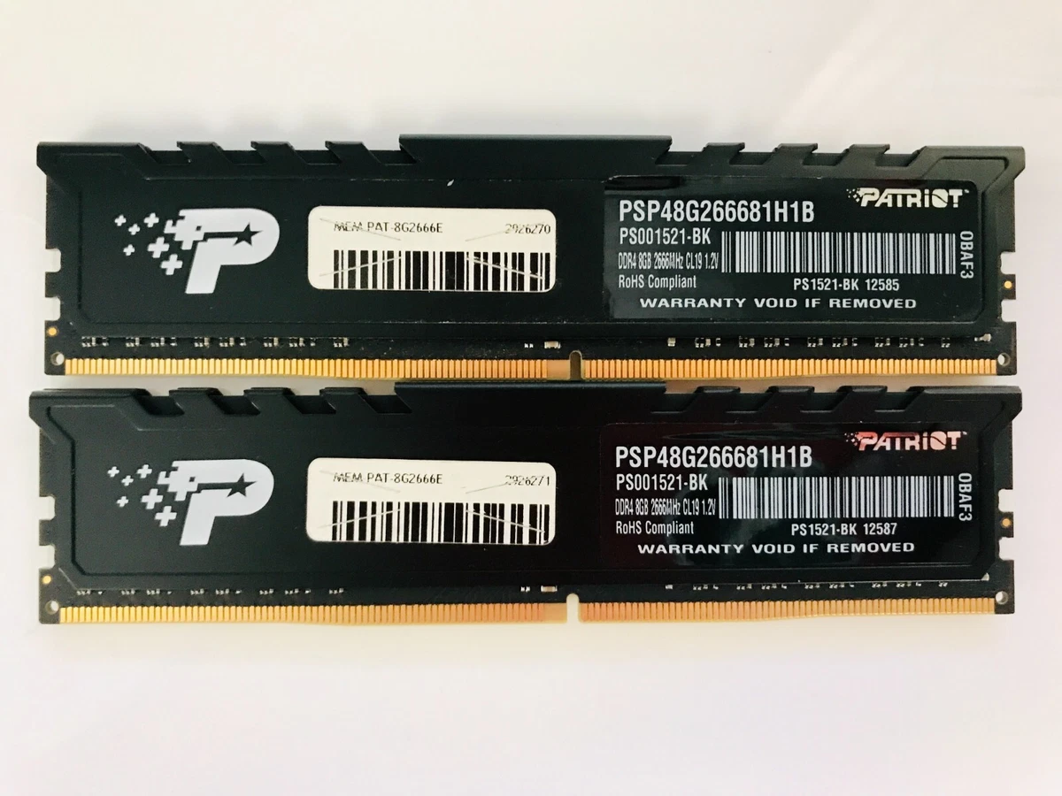 Patriot DDR4 SDRAM 8 GB Capacity per Module Memory (RAM) for sale