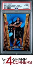 2023 FINEST SHOWSTOPPERS BLUE REFRACTOR #SS21 VICTOR WEMBANYAMA RC #/150 PSA 10