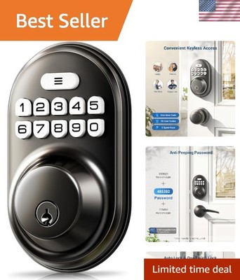Weather-Resistant Keyless Entry Lock with Backlit Keypad for Enhanced Safety