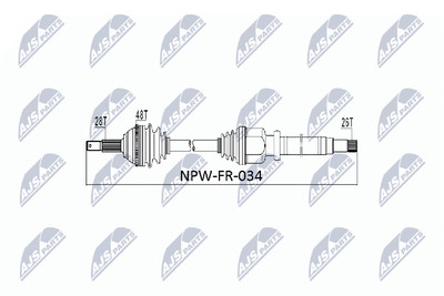 NTY Antriebswelle NPW-FR-034 für FORD TRANSIT Bus TOURNEO F_E_ F_F_ F_G_ FAE_