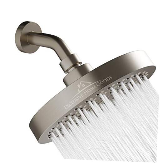 - 6" High Pressure 2.5 Gpm, 6 Inch Diameter Brushed Nickel