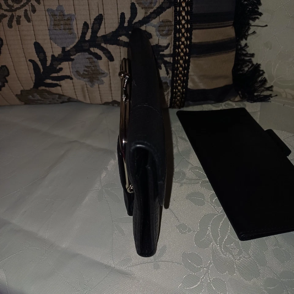 LG BUXTON MARBLED LEATHER ORGANISER CLASP PURSE& WALLET& CARD WALLET 7.5"X4"X1" - Image 3 of 4