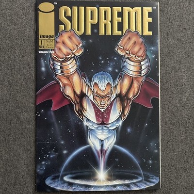 Supreme #1 - Gold Foil Variant Cover - Brian Murray - Image - 1992 - VF- Image.