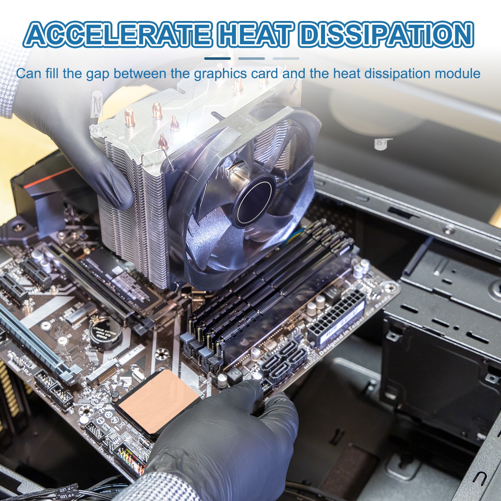 12 Pcs Heatsink Copper Pad Shim IC Chipset GPU Thermal Heatsink (15x15x0.8mm)