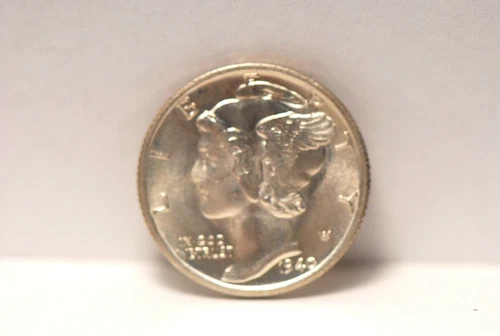 USA, 1940-S Mercury Dime, silver, UNC+, die marks, and cleaned, NR, 1-24