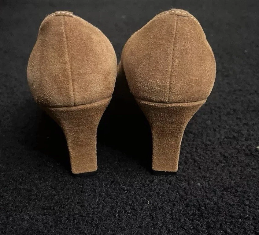 Mocasín ANN MARINO [Vintage] Mission Gamuza Cuña Bomba PUNTERA CUADRADA | Talla: 6 Foto 4 de 4