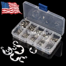 200PCS E-Clip External Retaining Snap Stainless Steel Internal Circlip Ring Kit