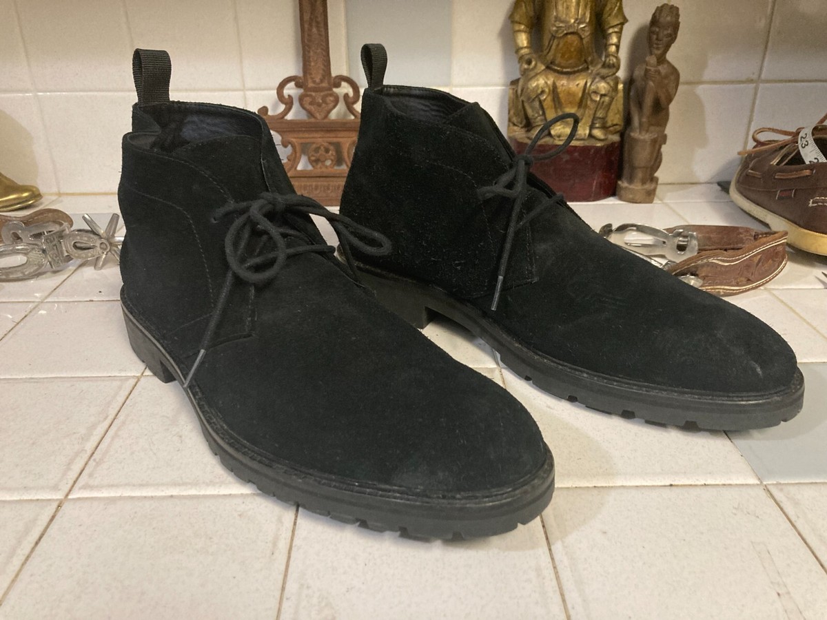 Calvin Klein Ultan Black Calf Suede Leather Chukka Boot  display picture 1