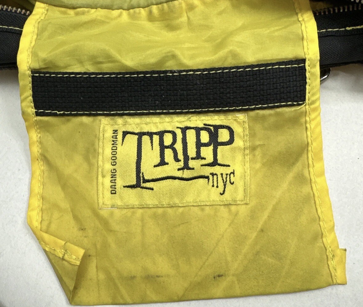 Tripp NYC Corset Messenger Bag 90s RARE Yellow + Black Gem
