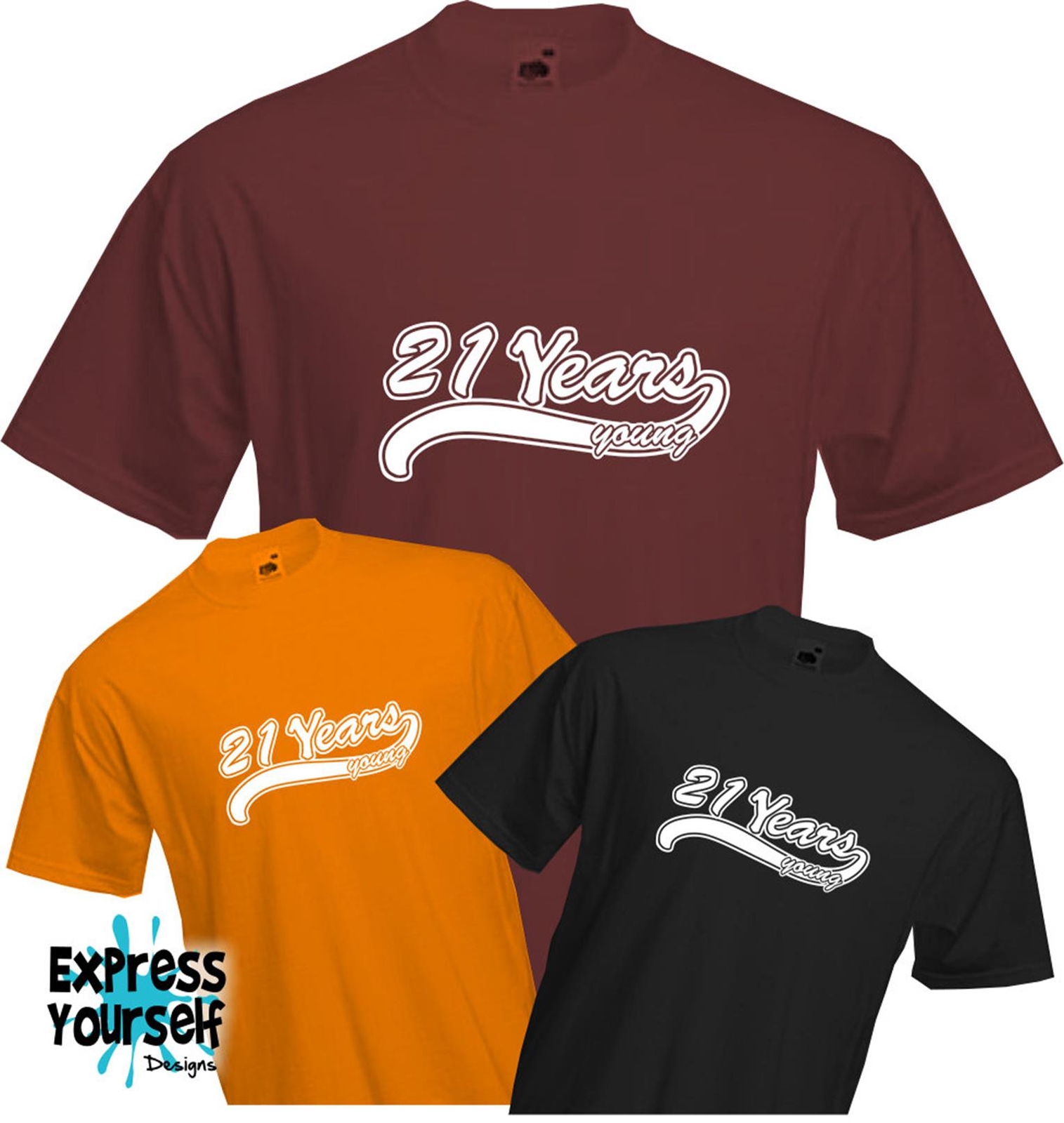 ALTRA T shirt 21 ANNI GIOVANI 21° COMPLEANNO regalo divertente cool qualità NUOVA