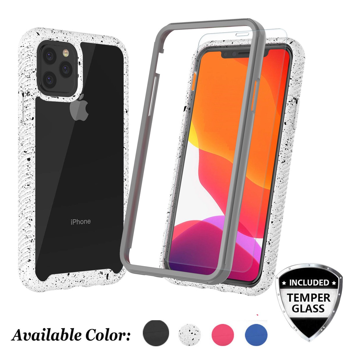 For iPhone 11 Pro Max 11 360?? Full Body Hard Clear Case