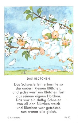 Fleißbildchen Heiligenbild Gebetbild '' IDA BOHATTA '' Holy card Ars sacra'' H652''