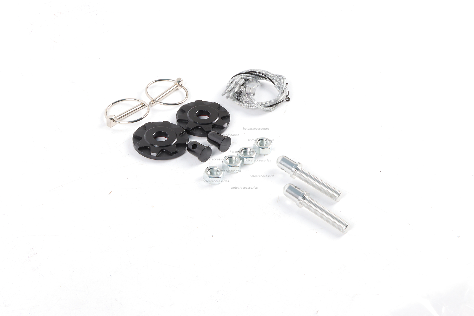Racing Style Stainless Steel Mount Hood Pin Pins Plate Lock Kit Universal eBay