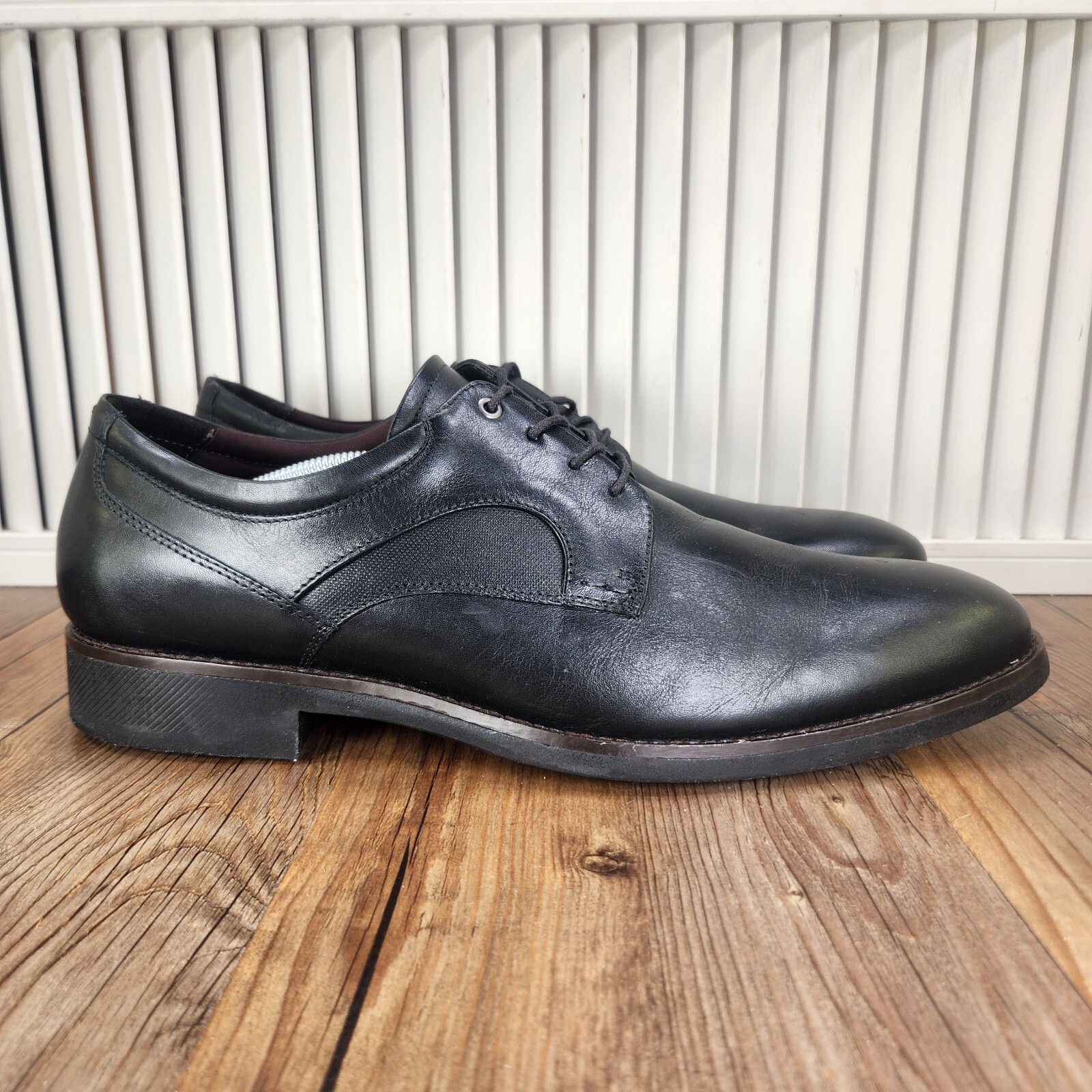 SAOLA Scarpe eleganti Johnston & Murphy Holcomb punta liscia uomo 13 M pelle nera 15 8607