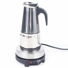 Espressokocher Kaffeebereiter Espressomaschine Edelstahl Elektrisch Kaffeekanne