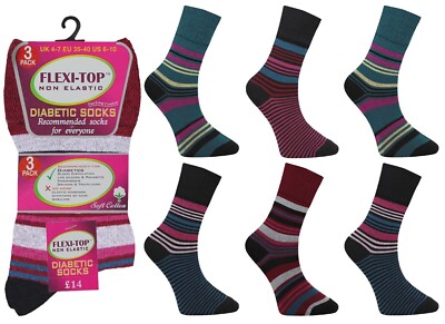 Rainbow Socks - Donna Uoo Calzini Diabetici Senza Elastico Di Cotone - Foto 7