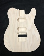 Cuerpo de guitarra eléctrica Tele 22 trastes sin terminar en madera de álamo hecho en EE. UU.