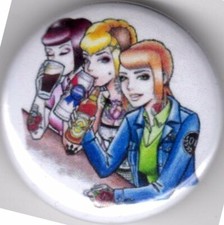 SKINHEAD GIRLS Pin Badge 25mm - SKINS - TROJAN SPECIALS MADNESS 2TONE - SELECTER