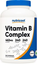 Nutricost Vitamin B Complex 460mg, 240 Capsules With Vitamin C - High Potency