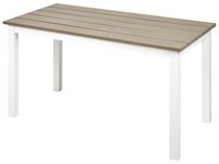 Garden Table Engineered Wood White MESSINA