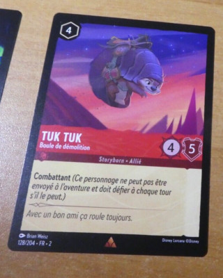 LORCANA TRADING CARD GAME DISNEY CHAPTER 2 RARE KARTE TUK TUK 128/204 R FR MINT