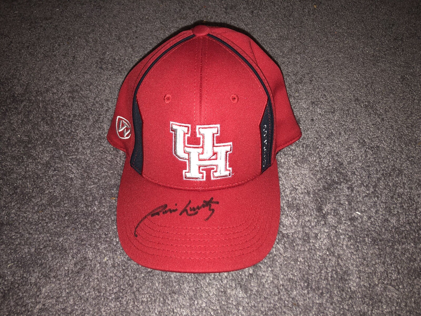 CBS SPORTS ANNOUNCER JIM NANTZ HAND SIGNED HOUSTON COUGARS LOGO HAT PROOF COA