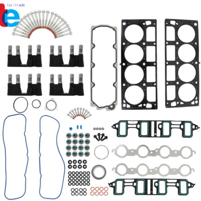 For GM 6.2 AFM Lifter Replacement Kit Head Gasket Set Head Bolts Lifters Guides