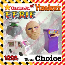 Carl's Jr. Hardees 1998 EERIE INDIANA Other Dimension TV Show YOUR Toy CHOICE
