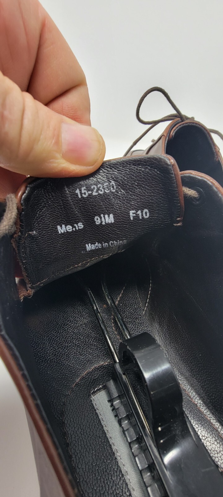 SAOLA JOHNSTON MURPHY scarpe uomo pelle marrone scarpe Oxford 15 2350 taglia 9 5M