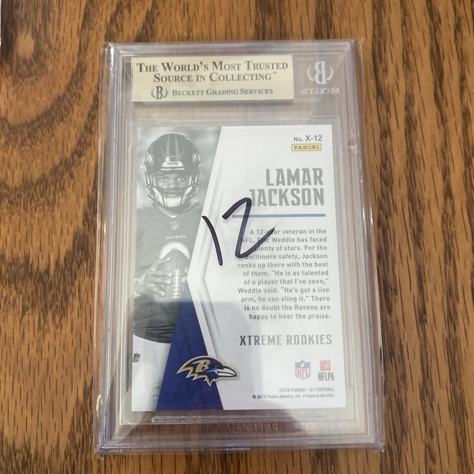 2018 Panini XR Lamar Jackson Xtreme Rookies /25 JERSEY 8/25 BGS 9.5 ROOKIE eBay