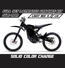 Sur Ron Light Bee X Solid Full Color Change Black Graphics Decals Stickers Kit Sur Ron Light Bee X Solid Full Color Change Black Graphics Decals Stickers Kit
