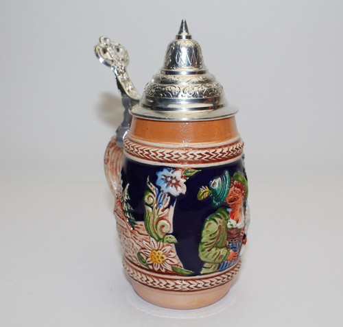 Vintage Beer Stein Gerz Lidded Germany Number 17