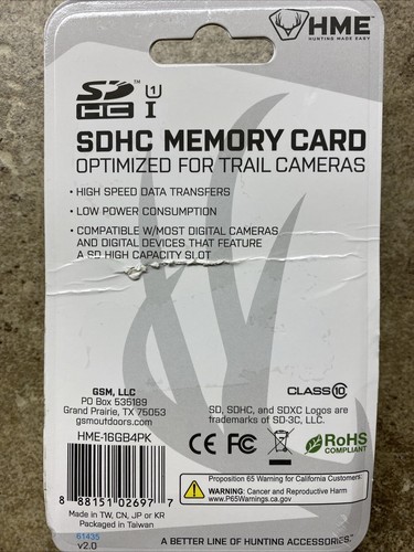 HME SDHC 16gb Memory Card 4-pack - NEW Open Box Free Shipping - Picture 2 of 6