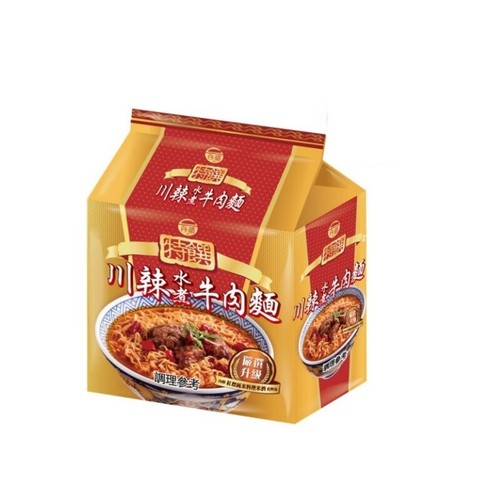 Taiwan TTL Sichuan Spicy Boiled Beef Instant Noodles 195g x 3/ Pack 台灣菸酒 川辣水煮牛肉麵 - Picture 4 of 4