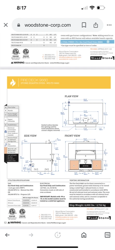 Woodstone 9660 Firedeck Pizza Oven - Image 4 of 4