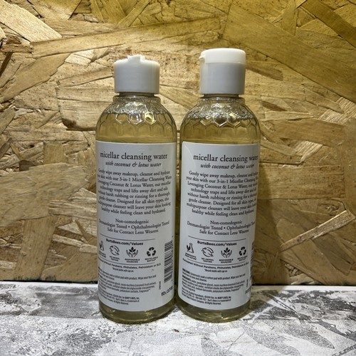 LOT OF 2 Burts Bees Micellar Cleansing Water 3in1 *BROKEN CAP* - Picture 2 of 2