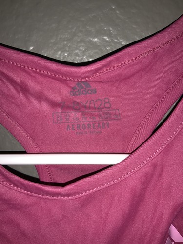 ADIDAS Girls Pink Tennis Pop Up Tank Size XS 7/8 NWT - Picture 2 of 3