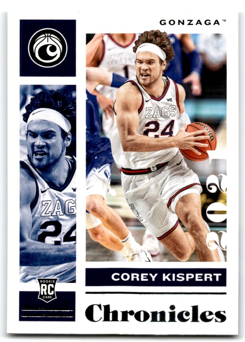 2021-22 PANINI CHRONICLES DRAFT PICKS COREY KISPERT RC GONZAGA BULLDOGS #8