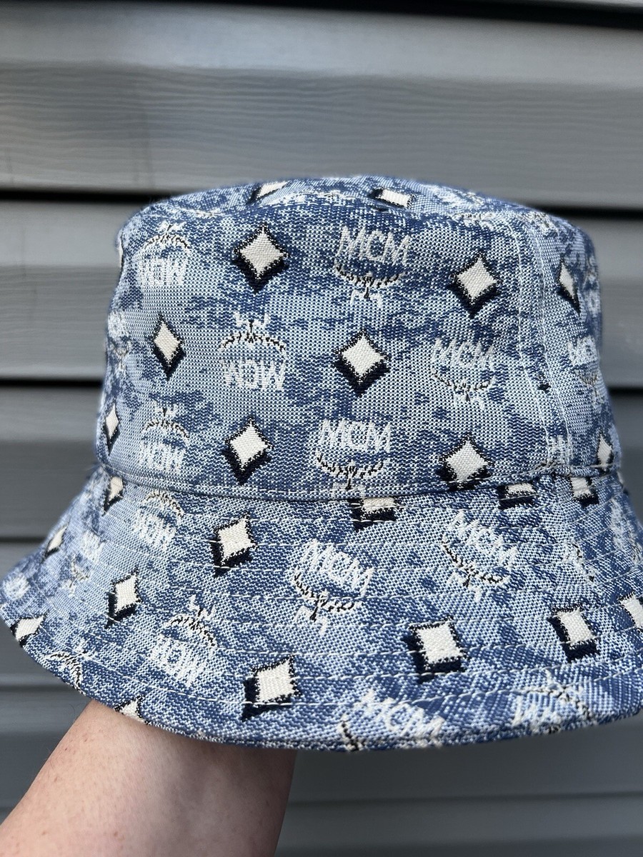 MCM Visetos Monogram Logo Bucket Hat | eBay