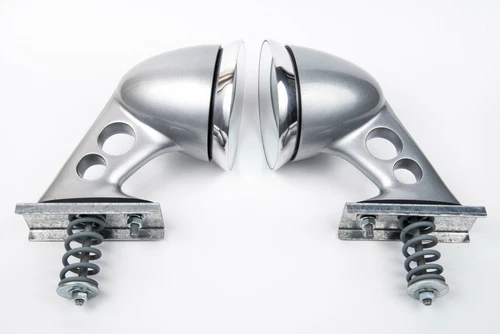 BULLET MIRROR FENDER TRD HAND MADE FOR RETRO CAR TOYOTA MAZDA SILVER