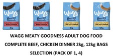 Image of WAGG Meaty Goodness Beef, Chicken Dinner Selection 2kg, 12kg Adult Dog Food Bags