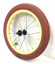 16" Bicycle Front Yellow Wheel with 2.125" Red Tire Mini-BMX Kids Bike #L2